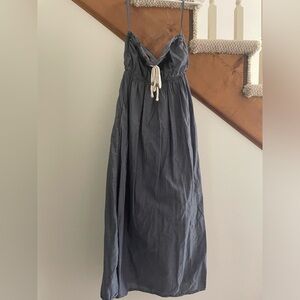 Gap chambray strapless maxi dress size XS